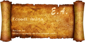 Ecsedi Anita névjegykártya